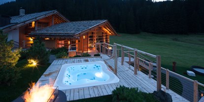 Hotels an der Piste - Hotel-Schwerpunkt: Skifahren & Wellness - Kolfuschg in Corvara - Panoramasauna - Dolomites Living Hotel Tirler