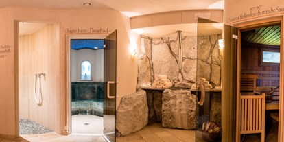 Hotels an der Piste - Sauna - Skigebiet Gröden - Saunalandschaft mit finnischer Sauna und Dampfbad - Villa David Dolomites