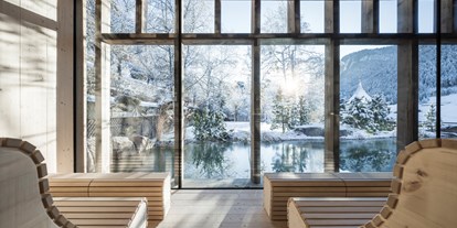 Hotels an der Piste - Hotel-Schwerpunkt: Skifahren & Familie - Kolfuschg von Corvara - Sauna Winter - Hotel ADLER DOLOMITI