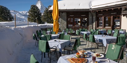 Hotels an der Piste - Skiservice: Skireparatur - Saas-Fee - Ristorante Al Bosco - Riffelalp Resort 2222 m