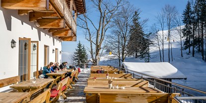 Hotels an der Piste - Hotel-Schwerpunkt: Skifahren & Familie - Ellmau - Brösel Alm am Berghotel Sudelfeld direkt am Skigebiet Sudelfeld - Bayrischzell - Berghotel Sudelfeld