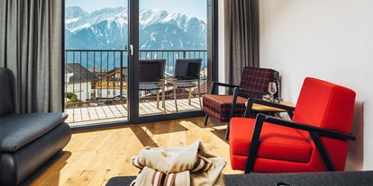 Hotels an der Piste - Wellnessbereich - Skigebiet Serfaus - Fiss - Ladis - Hotel Cores Fiss Panoramasuite - Hotel Cores