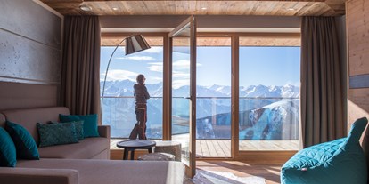 Hotels an der Piste - Suite mit offenem Kamin - Großarl - der erste Blick aus Ihrem Bett über die atemberaubenden Tauern - Panorama Alm