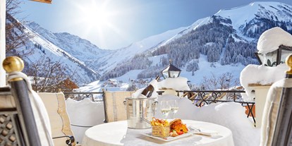 Hotels an der Piste - Hotel-Schwerpunkt: Skifahren & Wellness - Kühtai - Terrasse - Hotel Singer - Relais & Châteaux
