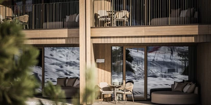 Hotels an der Piste - Skigebiet Gröden - Balkone und Terassen - Cendevaves Alpine Silence Hotel