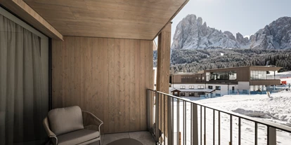 Hotels an der Piste - Skigebiet Gröden - Aussicht aus den Zimmern - Cendevaves Alpine Silence Hotel