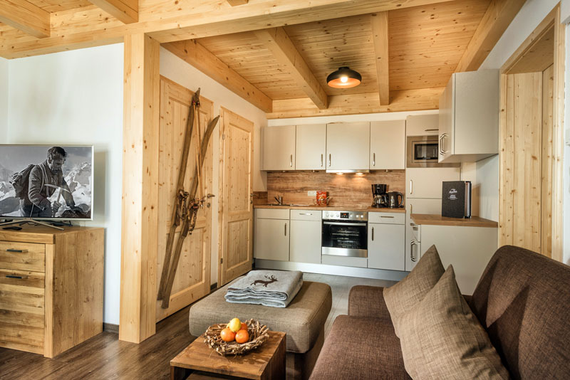 Wohnraum eines Chalets