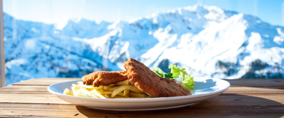 Schnitzel Schnee Berg