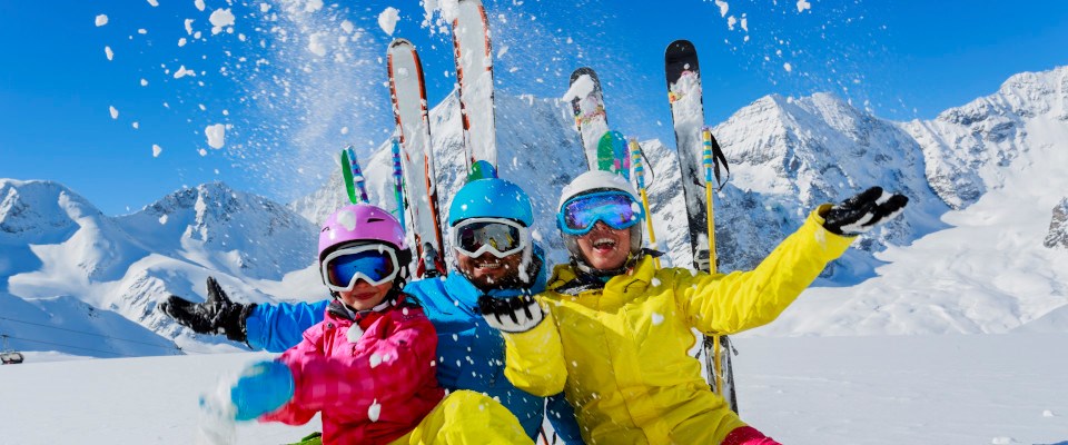 Familie Ski Berge