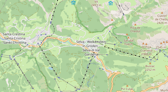 Pistenhotel auf Karte