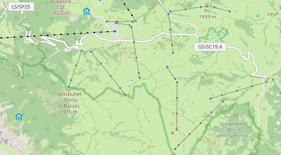 Pistenhotel auf Karte