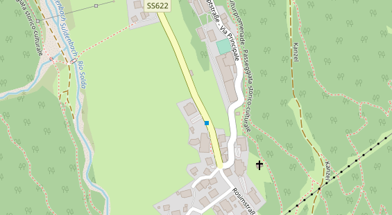 Pistenhotel auf Satellitenbild