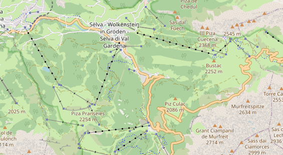 Pistenhotel auf Karte