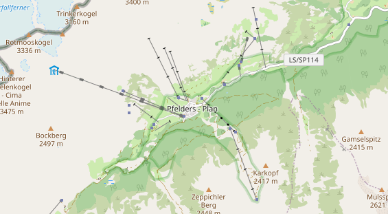 Pistenhotel auf Karte