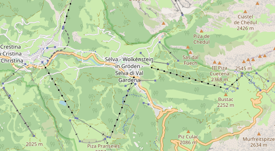 Pistenhotel auf Karte