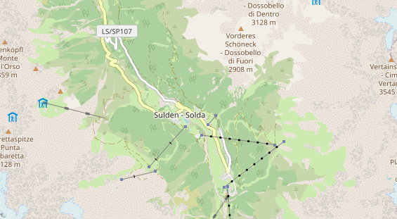 Pistenhotel auf Karte