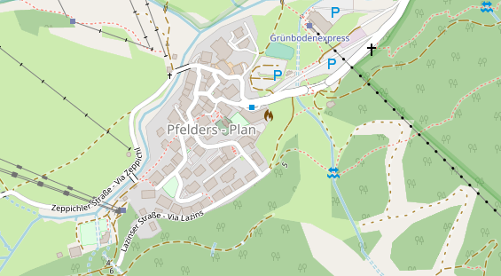 Pistenhotel auf Satellitenbild