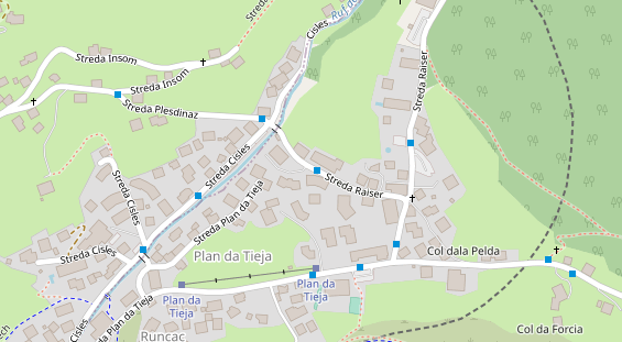 Pistenhotel auf Satellitenbild