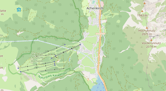 Pistenhotel auf Karte