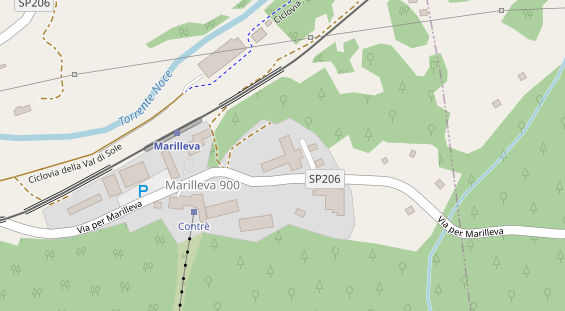 Pistenhotel auf Satellitenbild