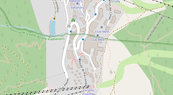 Pistenhotel auf Karte