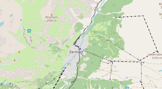 Pistenhotel auf Karte