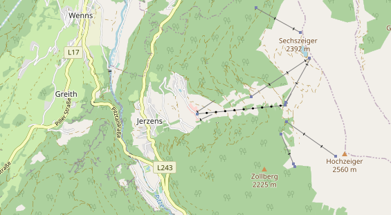 Pistenhotel auf Karte