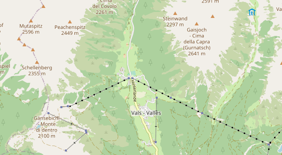 Pistenhotel auf Karte