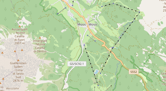 Pistenhotel auf Karte