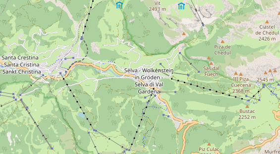 Pistenhotel auf Karte