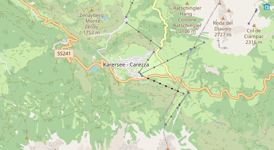 Pistenhotel auf Karte