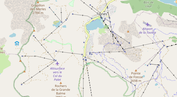 Pistenhotel auf Karte