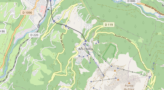 Pistenhotel auf Karte