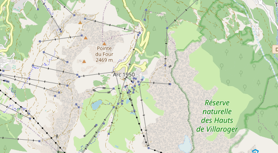 Pistenhotel auf Karte