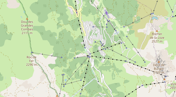 Pistenhotel auf Karte