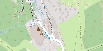 Pistenhotel auf Satellitenbild