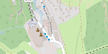 Pistenhotel auf Satellitenbild