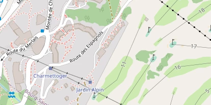 Pistenhotel auf Satellitenbild