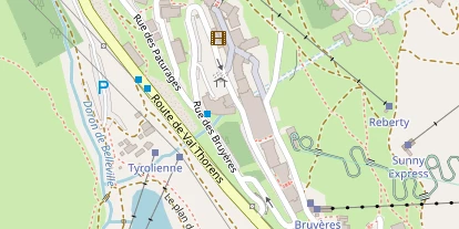 Pistenhotel auf Satellitenbild