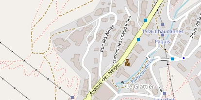 Pistenhotel auf Satellitenbild