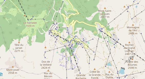 Pistenhotel auf Karte