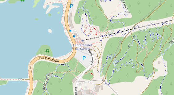 Skigebiet auf Satellitenbild