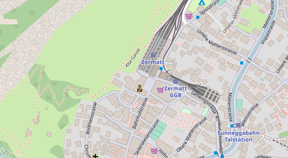 Pistenhotel auf Karte