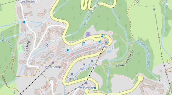 Pistenhotel auf Karte