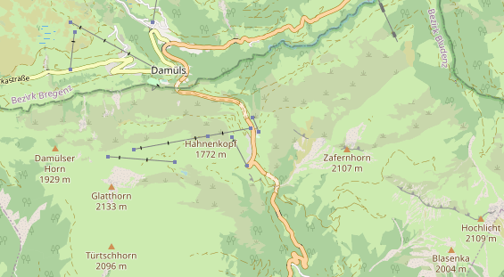 Pistenhotel auf Karte