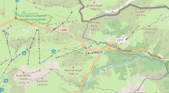 Pistenhotel auf Karte