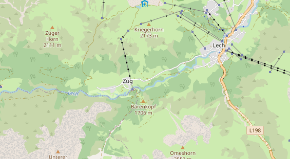 Pistenhotel auf Karte