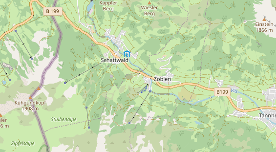 Pistenhotel auf Karte