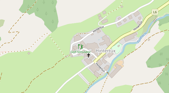 Pistenhotel auf Satellitenbild