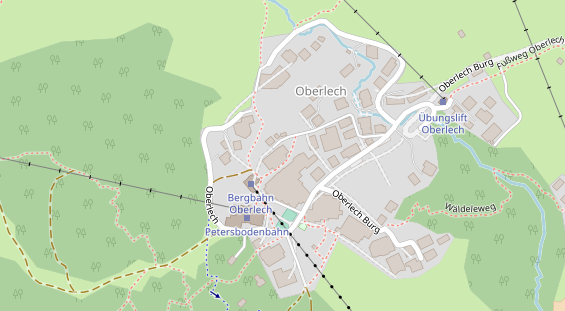 Pistenhotel auf Satellitenbild